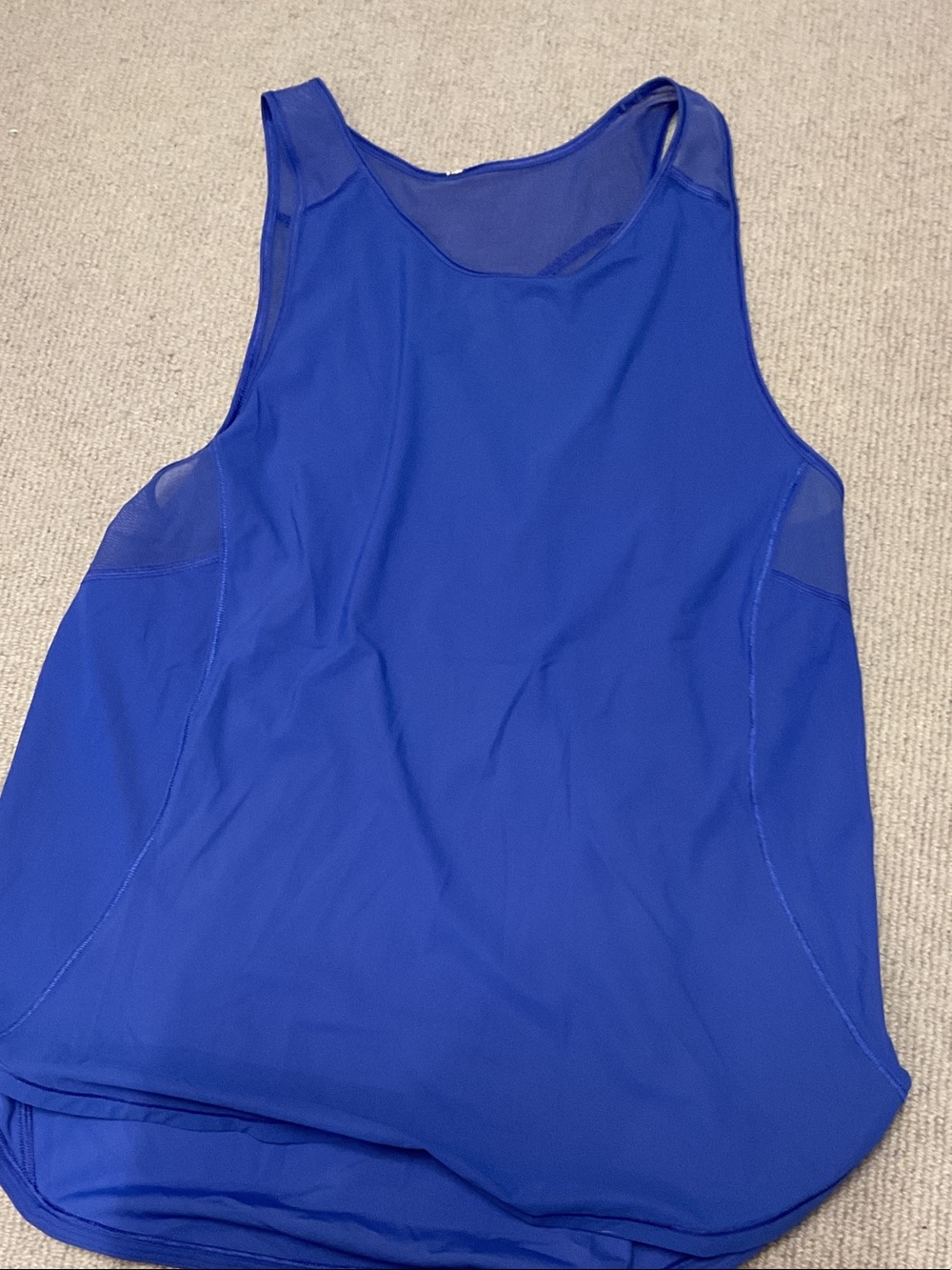 lululemon athletica vintage cobalt blue performance tank